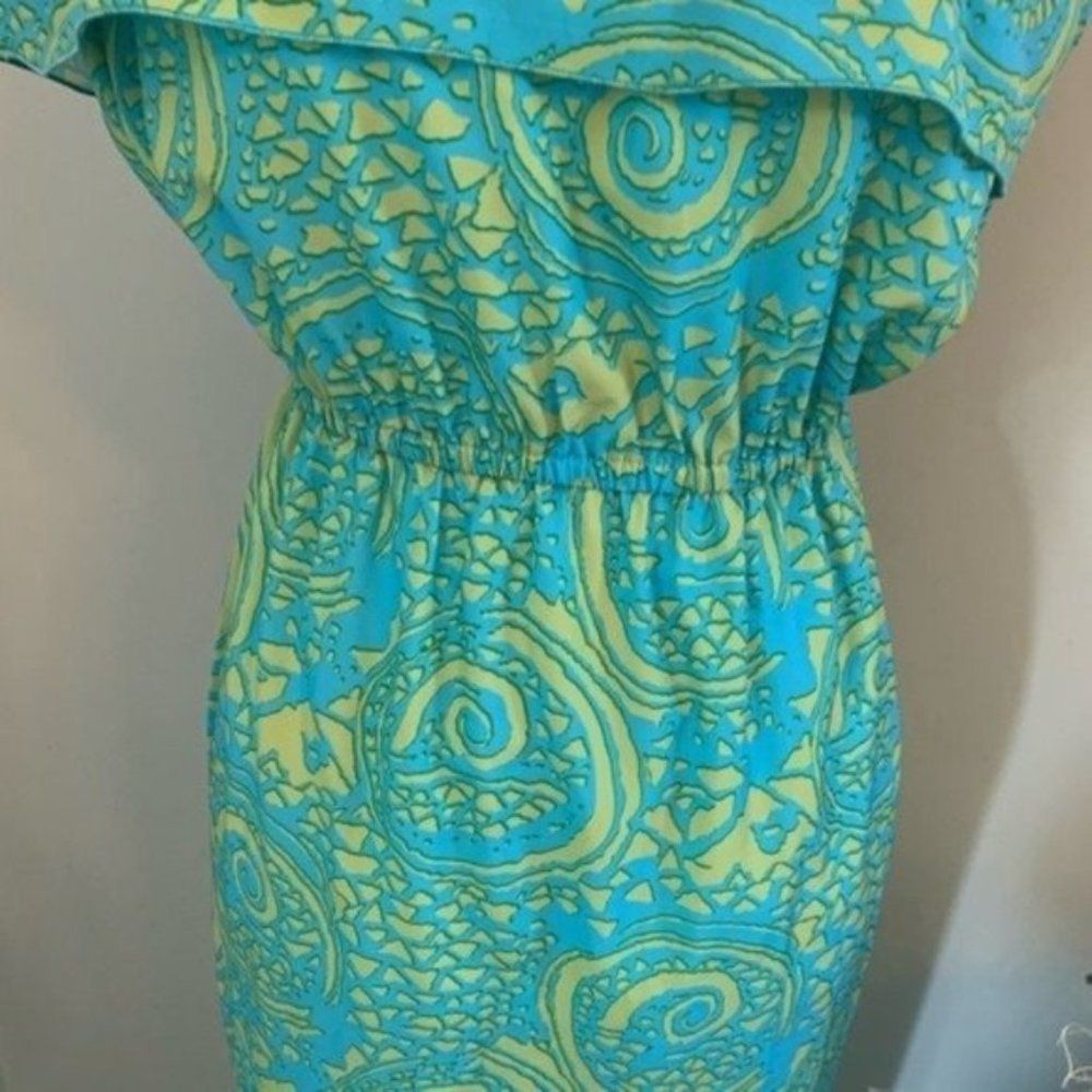 Chelsea and Gunn Aqua and Lime Maxi Dress - Picture 4 of 6